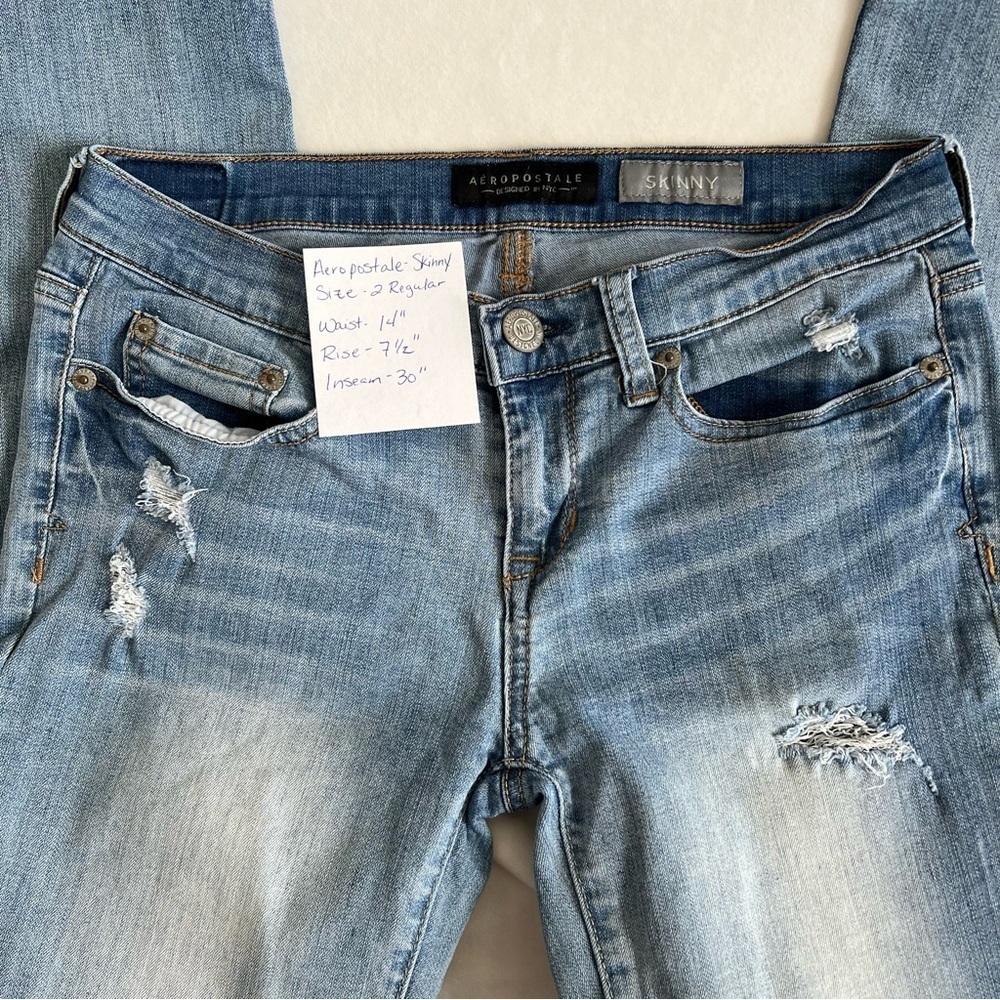 Aeropostale distressed, skinny jeans - Picture 7 of 10